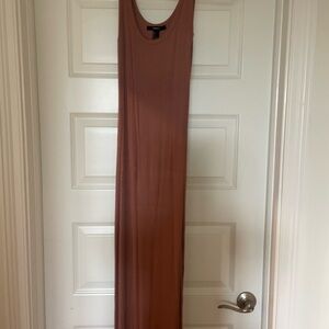 Forever 21 Red Sleeveless Scoop Neck Sheath Maxi Dress
